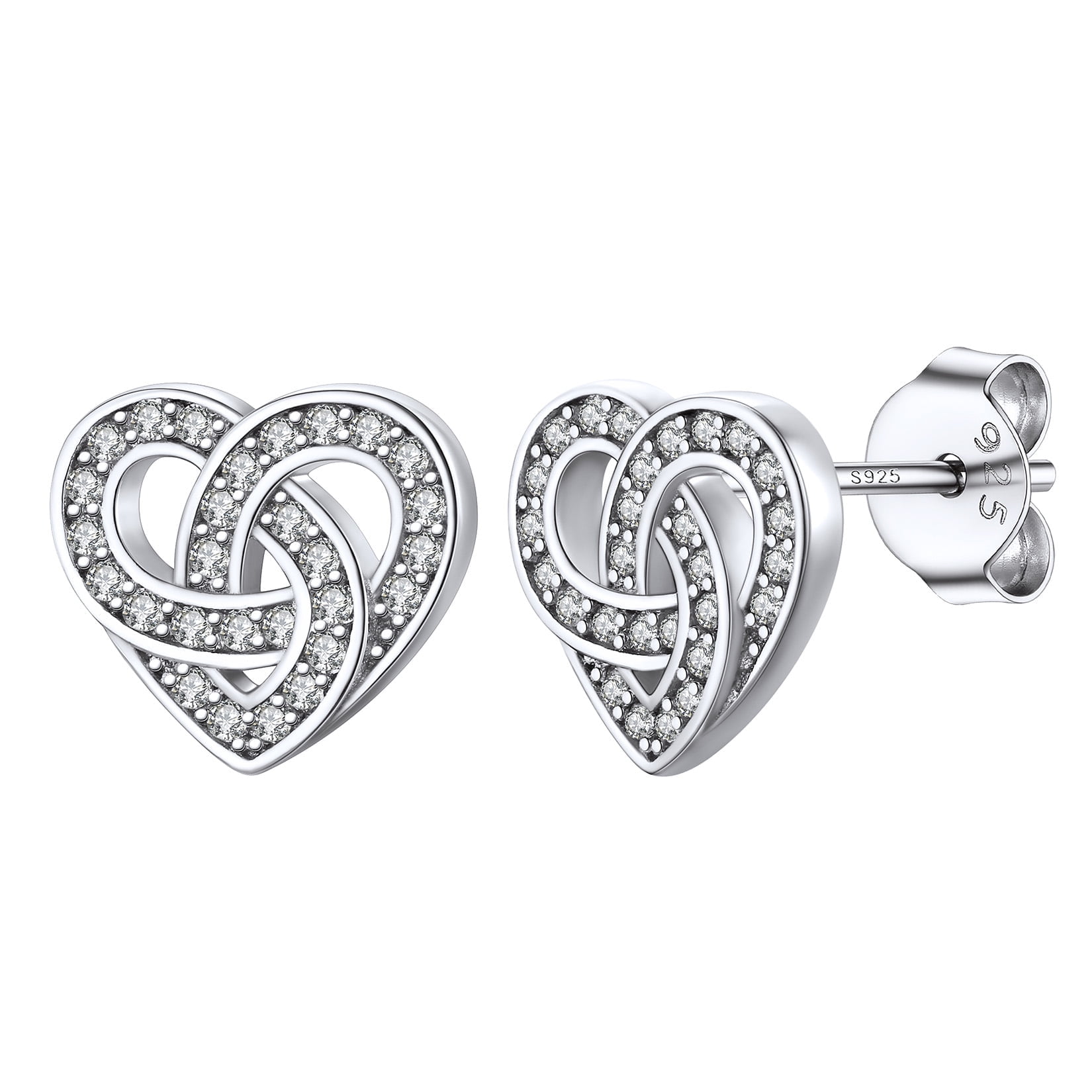 Silvora Chain Earrings for Women Solid Silver Dangling Cuban Chains Drop Ear Charms for Her Birthday Valentine's Day Gift