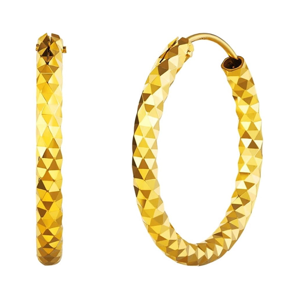 Silvora Golden Small Hoop Earrings for Women 30mm Sterling Silver Hypoallergenic Ear Hoops Jewelry Gift