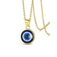 thumbnail image 1 of Silvora Gold Plated Evil Eye Necklaces 925 Sterling Silver Chain Blue Eye Pendant Necklace Lucky Protection Jewelry Gift for Women, 1 of 9