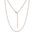 thumbnail image 1 of Silvora Rose Gold Plated Chain Necklace for Women Men, 2mm Stainless Steel Necklace for Pendant Gift Jewelry, 14 Inches, 1 of 8