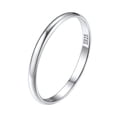 thumbnail image 1 of Silvora Sterling Silver Rings for Women Polished Stackable 2mm Width Wedding Valentine Birthday Christmas Jewelry Gift, Size 7, 1 of 8