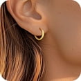 thumbnail image 1 of Silvora Gold Plated Small Hoop Earrings for Women Hypoallergenic Silver Huggie Hoops Earring Size 6/8/10/12/14/16/18/20mm Dailywear Cartilage Jewelry, 1 of 8