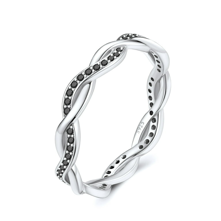 Sterling Silver Twisted 6-Stone Diamond Ring Sterling Silver Twisted 6-Stone Diamond Ring