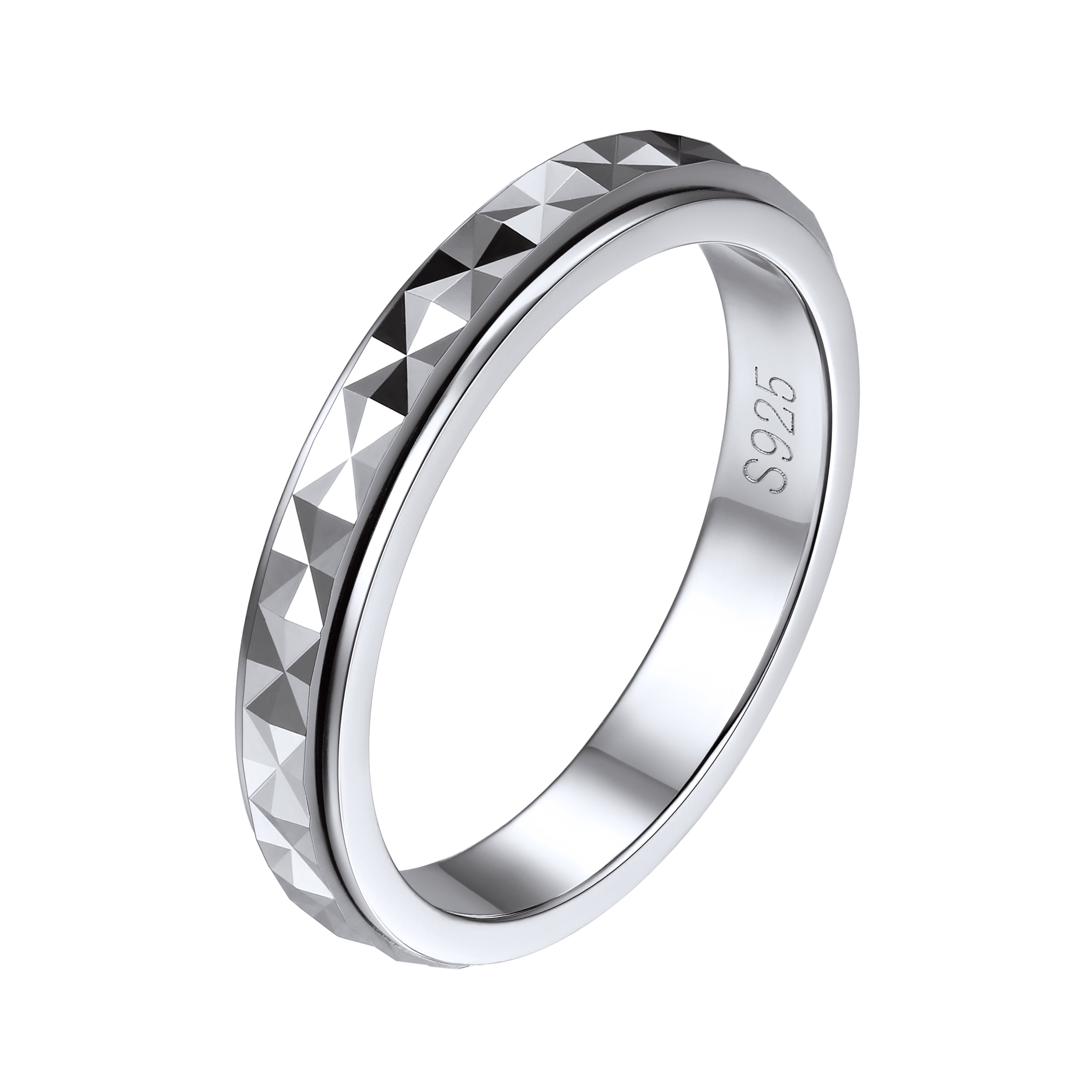 Buy 8mm Spinner Ring Stainless Steel Fidget Ring Anxiety Ring for Men (17)  at Amazon.in