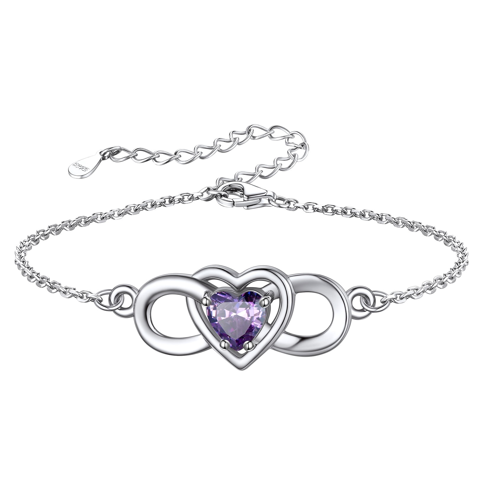 Bracciale Argento 925 Per Donna – Cuore Infinito Con Ispirazione – Regalo Mamma