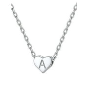 SILVORA Initial Necklaces for Women S925 Sterling Silver Letter A Charm Pendant Necklace Birthday Christmas Wedding Valentines Jewelry Gifts for Her