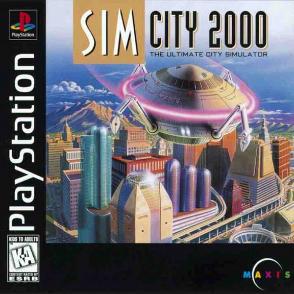Pre-Owned Sim City 2000 PlayStation PS1 Video Game Role-Playing Turn-Based Strategy Real-Time Strategy