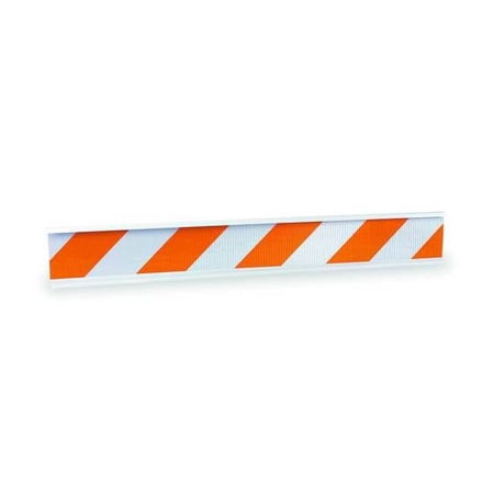 Barricade Beam, Polyethylene, Engineer, 8 in Height, 2 in Length, 4 lb, Orange