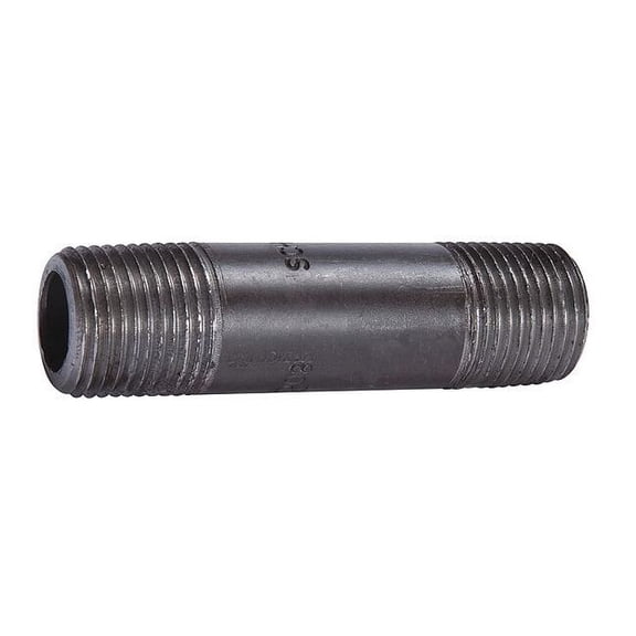 Sim Supply Black Pipe Nipple,Threaded,1/8x5 1/2 In  90109