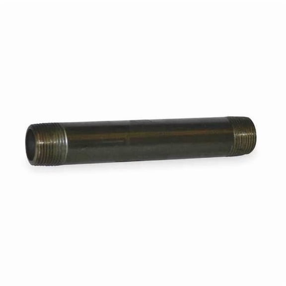 Sim Supply Black Pipe Nipple,Threaded,1x4 In  40606