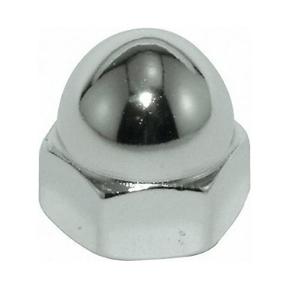 Low Crown Cap Nut, 5/16"-18, Steel, Zinc Plated, 17/32 in H, 10 PK