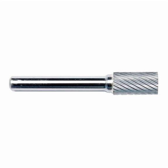Cylinder Bur SA,Carbide,1/2",Single Cut 19D643