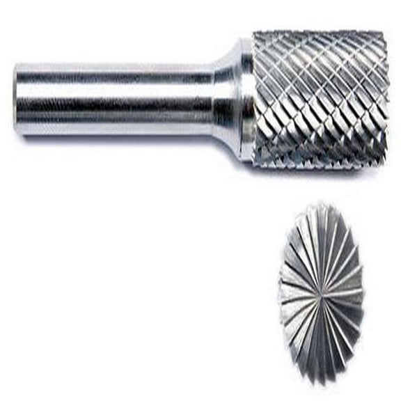 Manufacturer Varies Cylinder Bur SB,Flat End,3/16",Carbide 19D813
