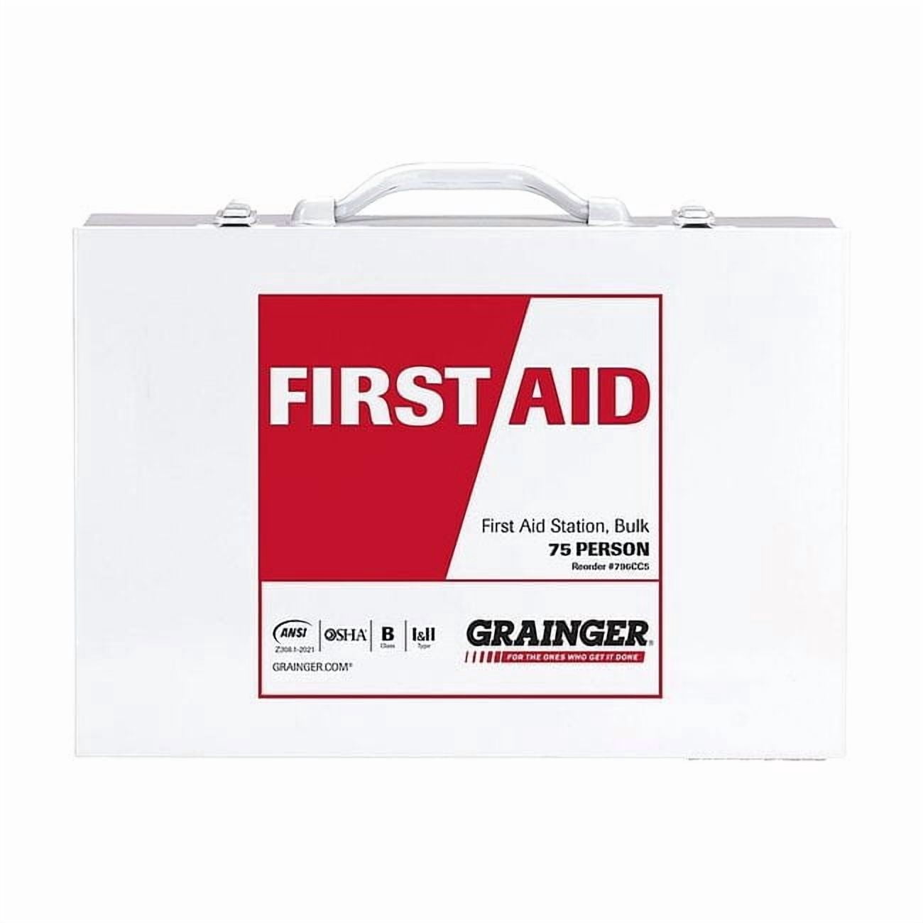 First Aid Kit and Housing, Metal 460 Components, 75 People Served 54765-021