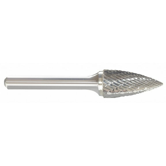 Sim Supply Flame Bur,1/8",Carbide,Double Cut 310-002737