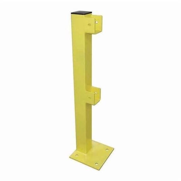 Flush End Post,45 In.,Yellow,Steel 22DN10