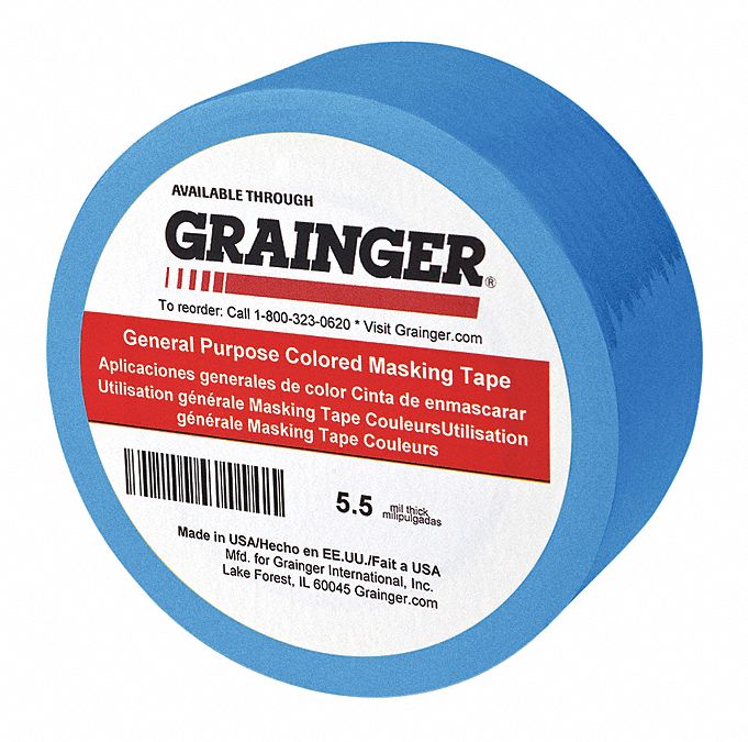 Sim Supply Masking Tape,1/4" W,60 yd L,Blue,PK144  TC602-Light Blue