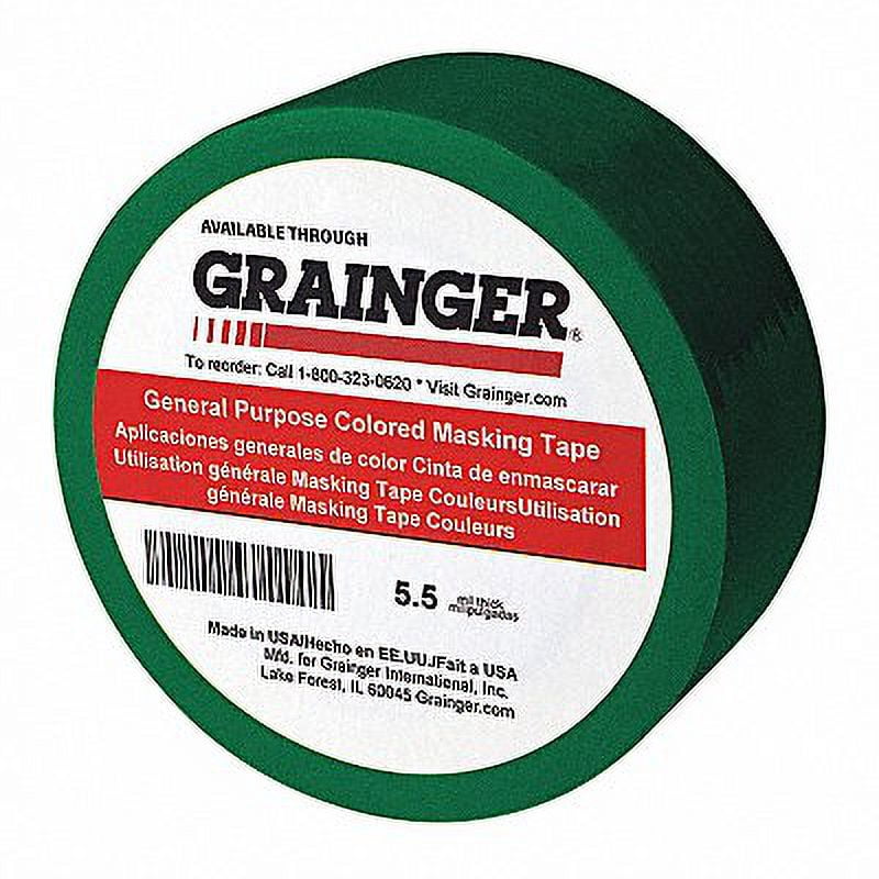 Sim Supply Masking Tape,1" W,60 yd L,Green,PK36  TC602-Dark Green