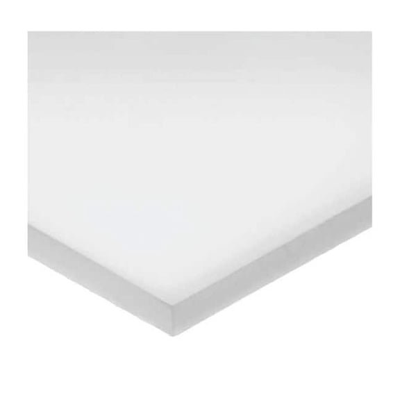 White UHMW Sheet Stock 48" L x 24" W x 0.125" Thick