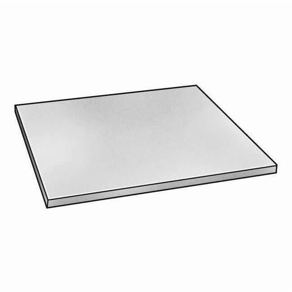White UHMW Sheet Stock 24" L x 24" W x 0.063" Thick