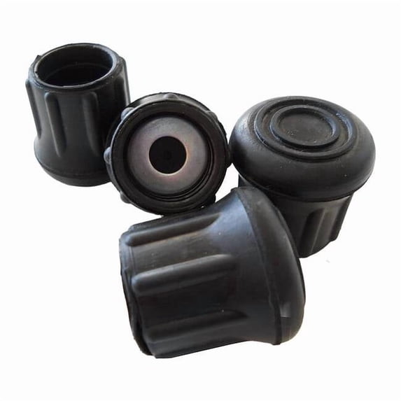 Manufacturer Varies Replacement Round Rubber Tips, For 1" Tube, PK4 RUBTS-R
