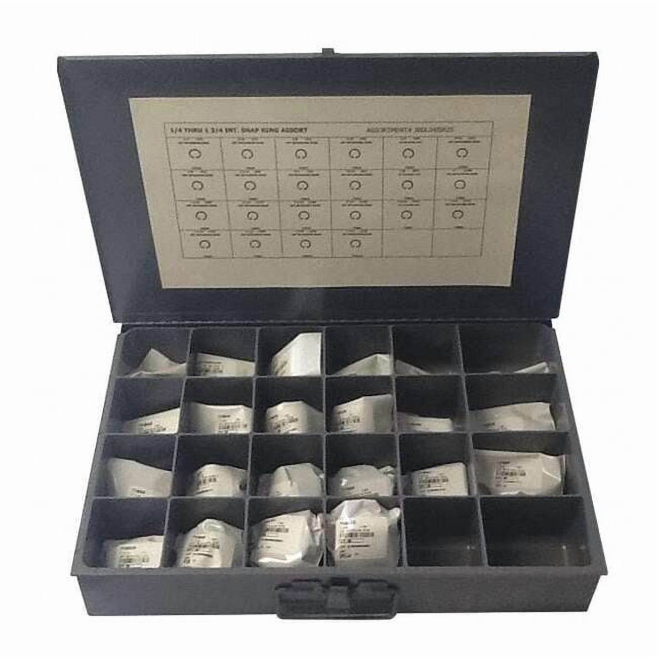 Internal Retaining Ring Assortment, Steel, Phosphate Finish JBDL24ISR25