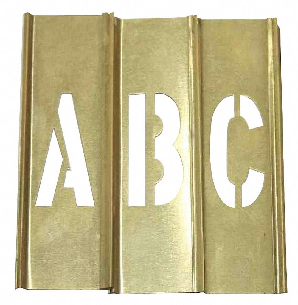 225 Letters Sim Supply Stencil Set,Letters, Punctuation,Brass 20Y510 20Y510 ZO ...