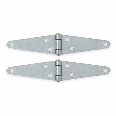 Galvanized Steel 8" Strap Hinge with Rounded Corners