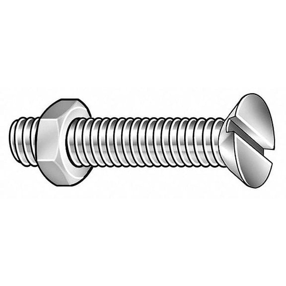 Sim Supply StvBlt,3/16"-24,ZincPlated,4"L,100PK 658161-PG