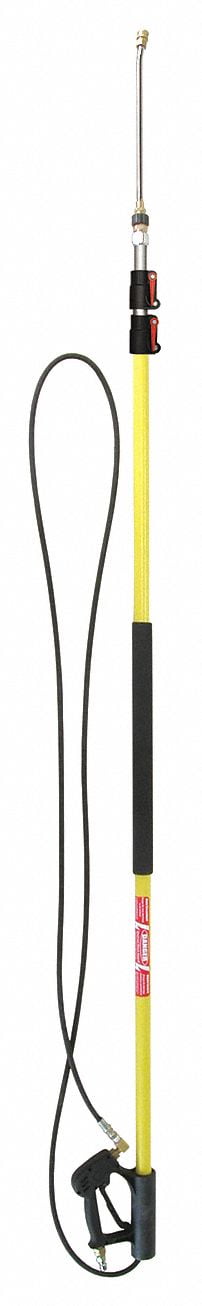 18 Ft Yellow Fiberglass Telescoping Pressure Washer Wand