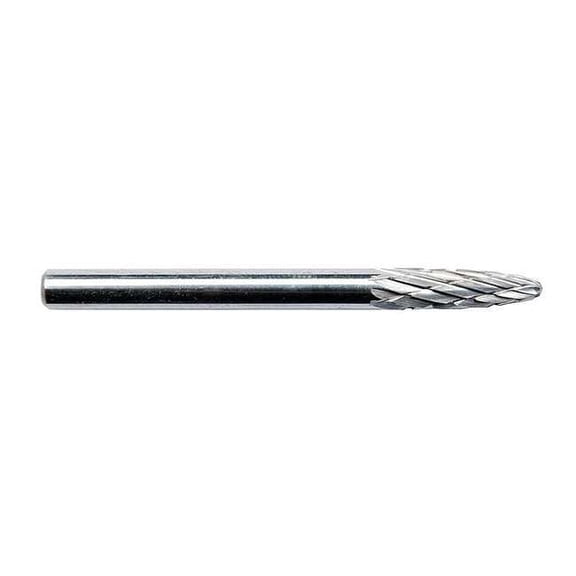 Manufacturer Varies Carbide Bur,Round Nose Tree,1/4 19D867
