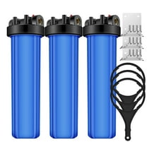 SimPure DB20P Whole House Water Filter Housing,20"x4.5" Sediment Carbon Cartridge Housing Universal,Pre-Filtration System for Well and City Water(3 Pack)
