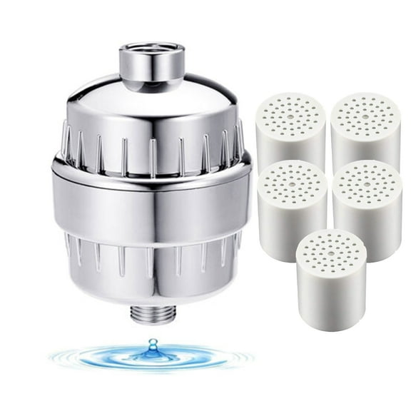 SimPure Shower Head Filter with 5 Filters, 20 Stage Filtration Reduces Dry Itchy Skin, Dandruff, Eczema, Chlorine Fluoride