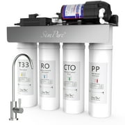 SimPure Tankless RO Reverse Osmosis Water Filtration System, Under Sink UV Water Filter System, 400 GPD High Capacity, 1.5:1 Pure to Drain, WP2