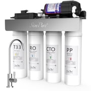 SimPure UV Sterilizer Reverse Osmosis System, Tankless RO Under Sink Water Filter System, 8 Stage | NSF/ANSI 58 Certified | 400 GPD | BPA Free | Near 0 TDS | 1.51 Pure to Drain