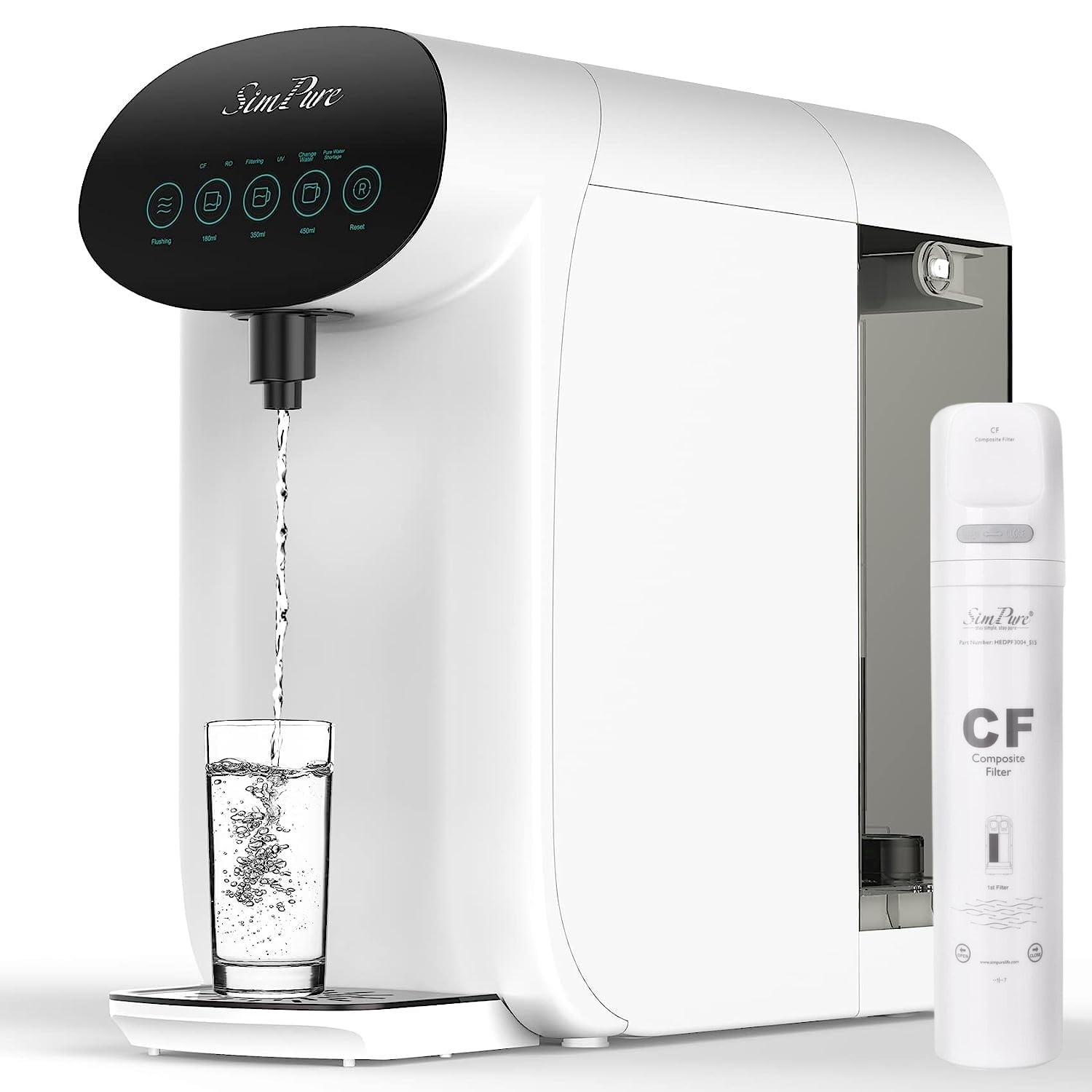 SimPure Y7PW UV Countertop Reverse Osmosis System Water Filtration