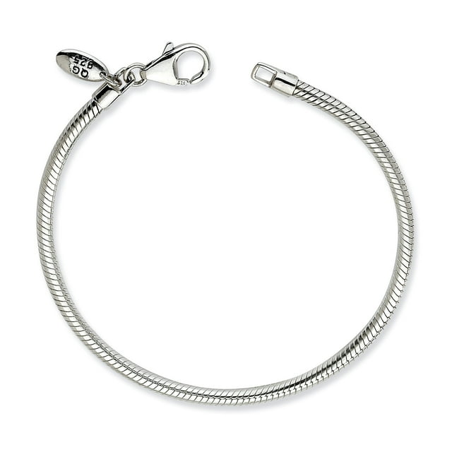 SimStars Reflections Sterling Silver Lobster Clasp Bead Bracelet 9 1/2"