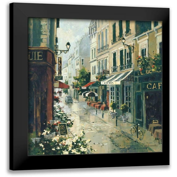 Simandle, Marilyn 20x20 Black Modern Framed Museum Art Print Titled - Floral Lane