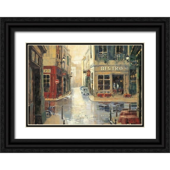 Simandle, Marilyn 32x24 Black Ornate Wood Framed with Double Matting Museum Art Print Titled - Side Street Bistro