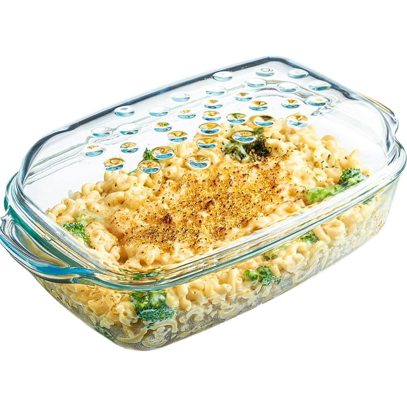 Simax 3.3 qt Clear Glass Baking Dish, Shatter Resistant Construction