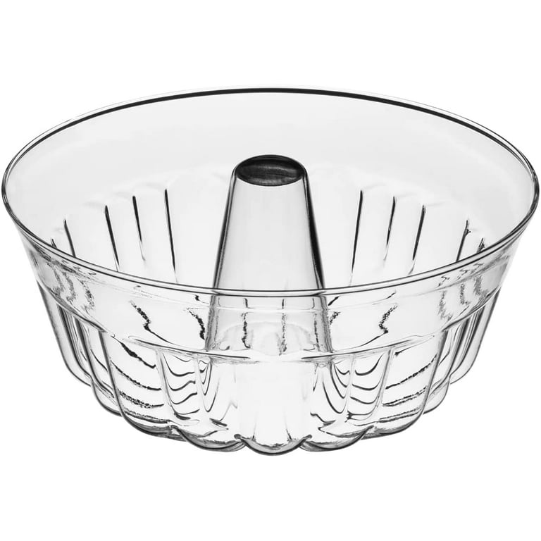  Simax Clear Glass Fluted Bundt Cake Pan  Heat, Cold, and Shock  Proof, 2.1 Quart (8.4 Cups), Made in Europe, Great for Ring Cakes,  Puddings, Desserts, Monkey Bread, and More, Dishwasher