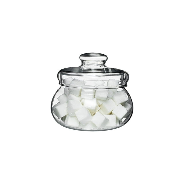 Simax 16 Ounce Clear Borosilicate Glass Sugar Bowl with Lid Crystal