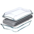 thumbnail image 1 of Simax Exclusive Clear Rectangular Glass Roaster | Includes Glass and Plastic Lid, Heat, Cold and Shock Proof, Made in Europe, 2.6 Quart, 1 of 8