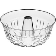 Simax Fluted Bundt Cake Pan Clear Glass Baking Pan Flan Mold, 2 Quarts