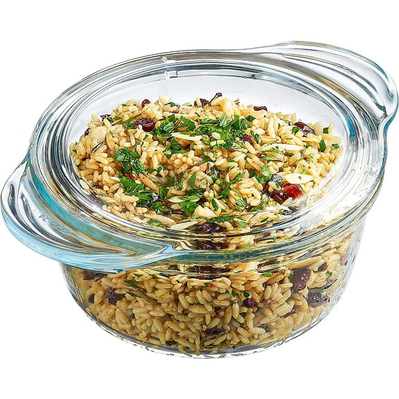 Simax Glass Casserole Dish with Lid Microwave & Oven Safe Glass Bakeware, 1.5 Quarts