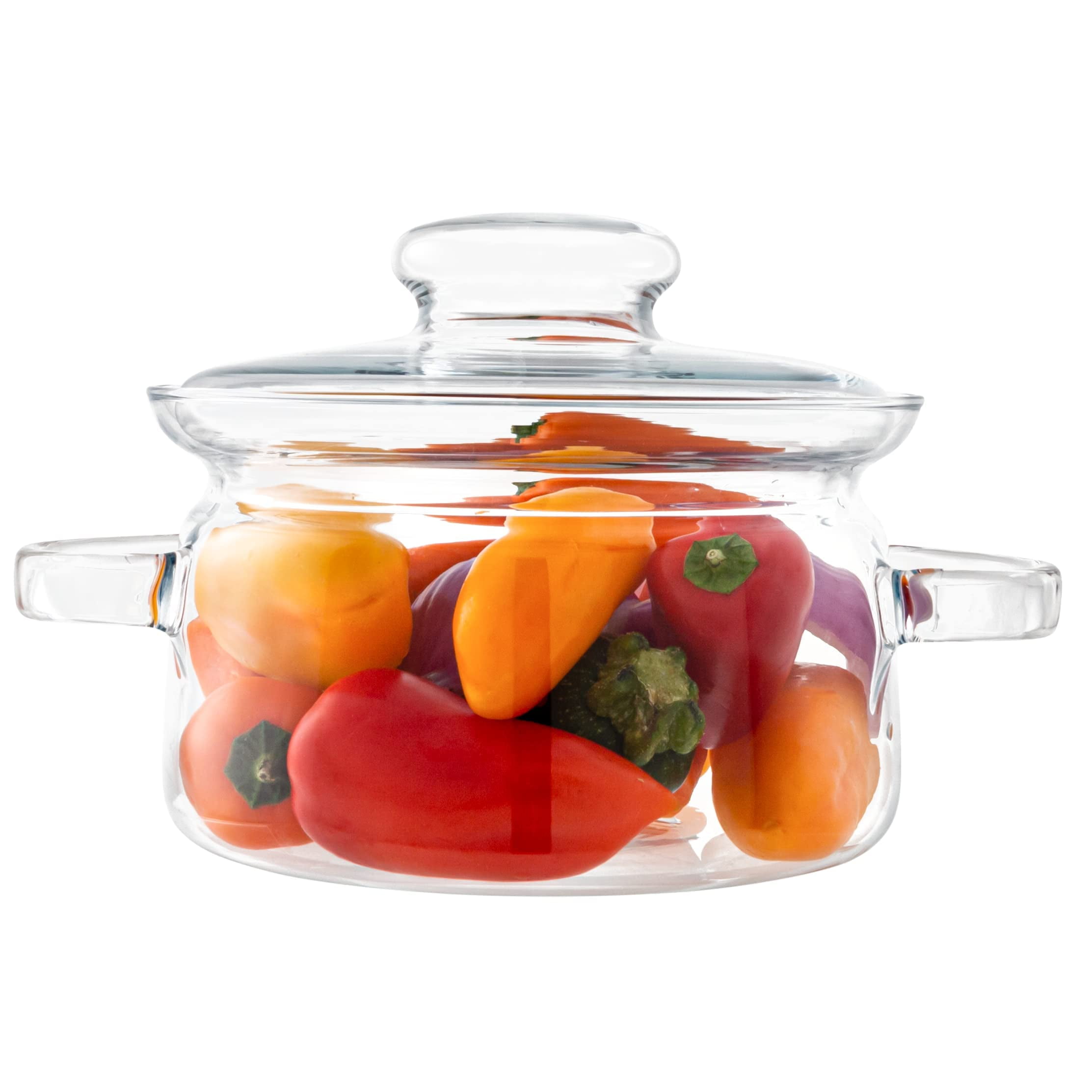 Simax Glass Cookware Glass Pot, 48 Oz (1.5 Quart) Glass Saucepan