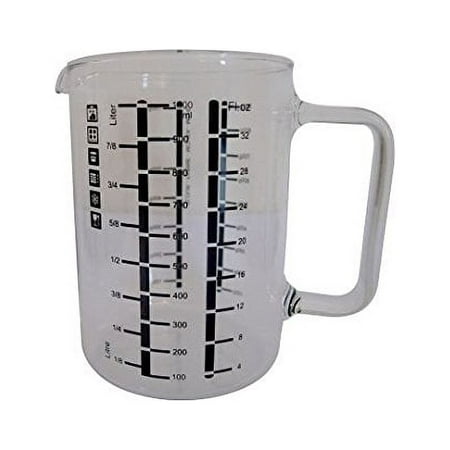 Simax Glass Measuring Cup Four Cup (32 Ounce), Borosilicate Glass, Microwave and Dishwasher Safe