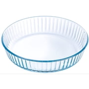 Simax Glass Pie Pan for Baking Deep Round Pie Plate Dish Great For Apple, Pumpkin, Holiday Pies, etc. - Fluted Pie Holder - Oven Safe Tray - Borosilicate Glass Cake Tin - 10.25 Inch Large Diameter