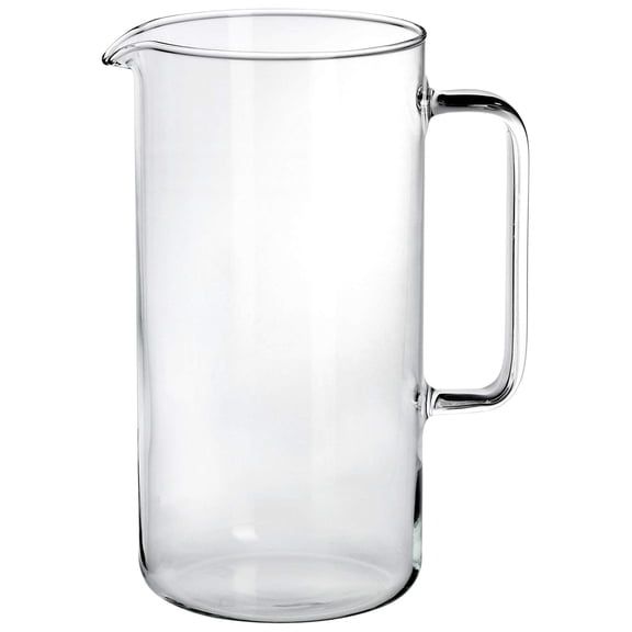 Simax Glassware Clear Glass Pitcher | 2.1 Quart. Borosilicate Glass, Microwave and Dishwasher Safe