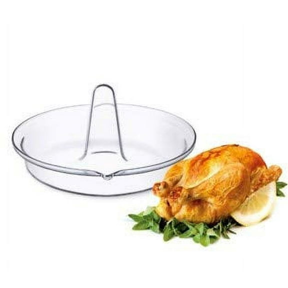 Simax Glassware Frozen Chicken Roaster, Built in Pour Spout, Heat, Cold and Shock-Proof Borosilicate Glass, Made in Europe, Dishwasher Safe